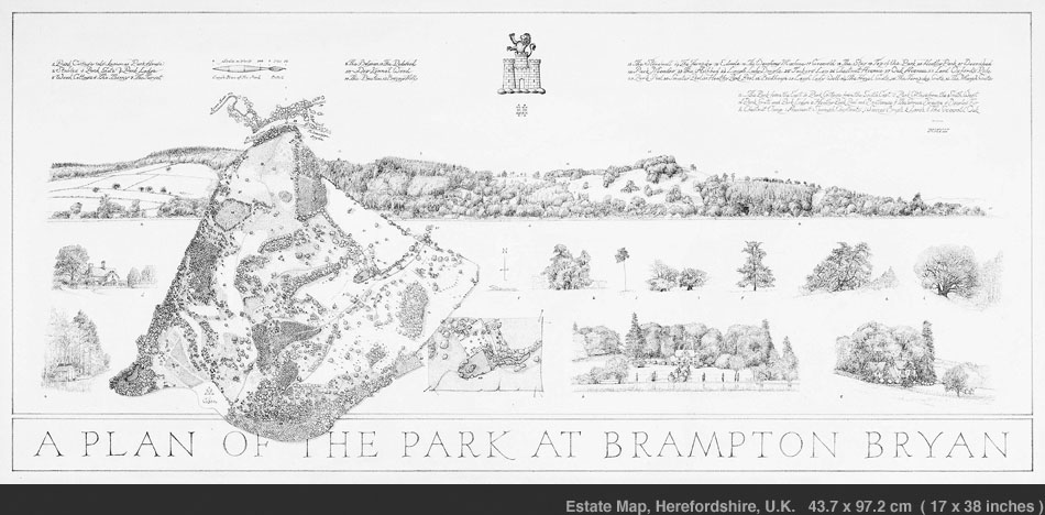 Brampton Bryan estate map